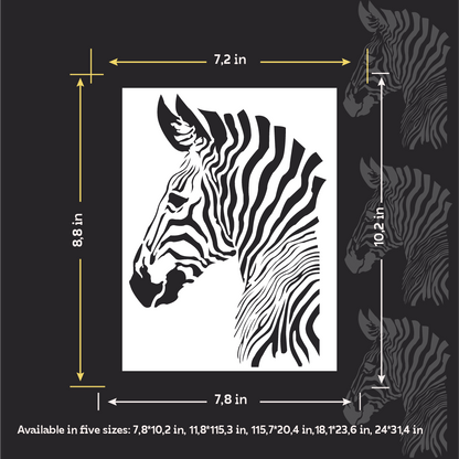 DFA "Zebra" Stencil — create a sense of lightness in your interior. Thickness: 0.3–1 mm (J00080)