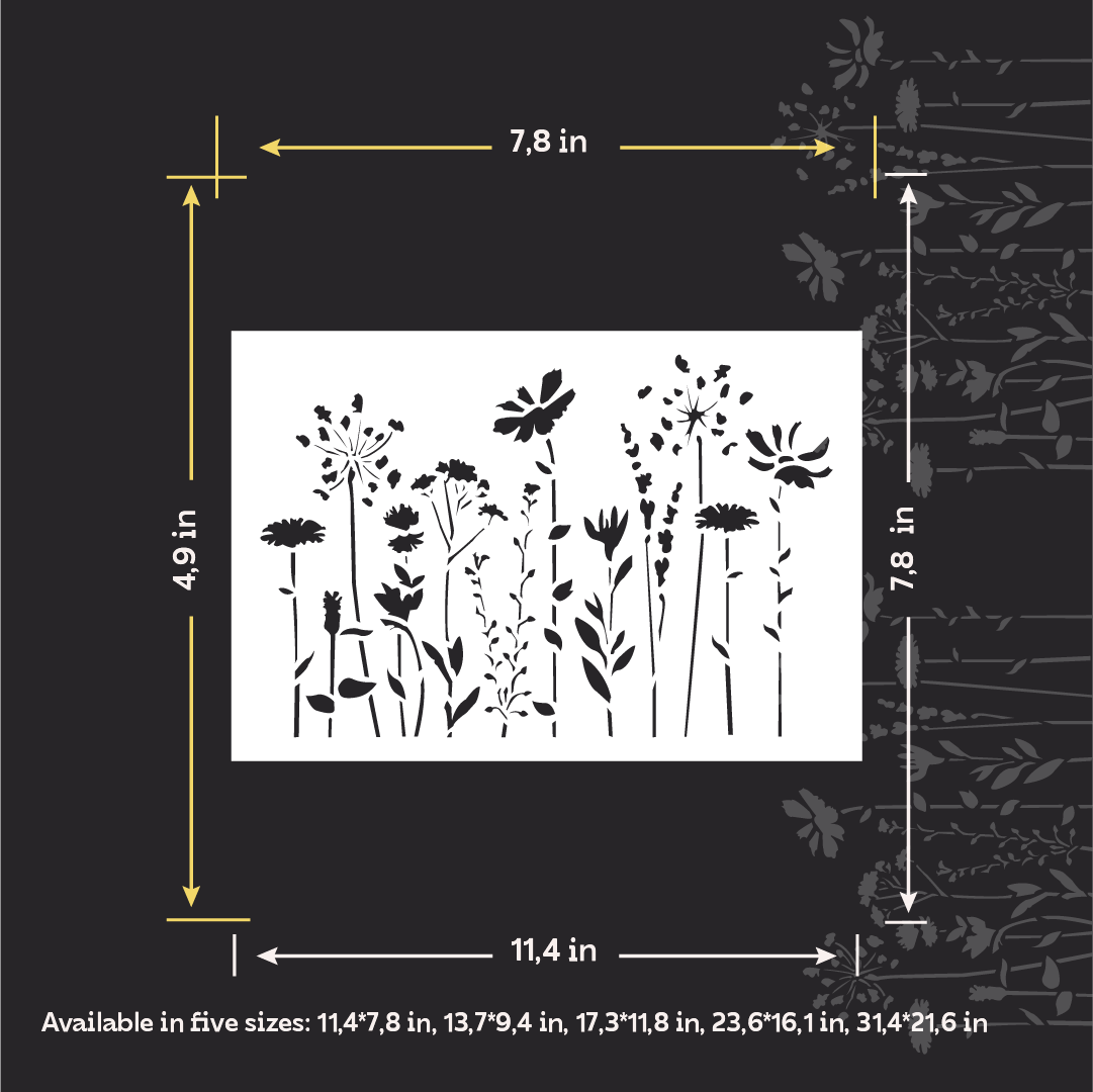 DFA Reusable Stencil "Nature" for Plaster and Paint 0.3–1 mm (P00198)