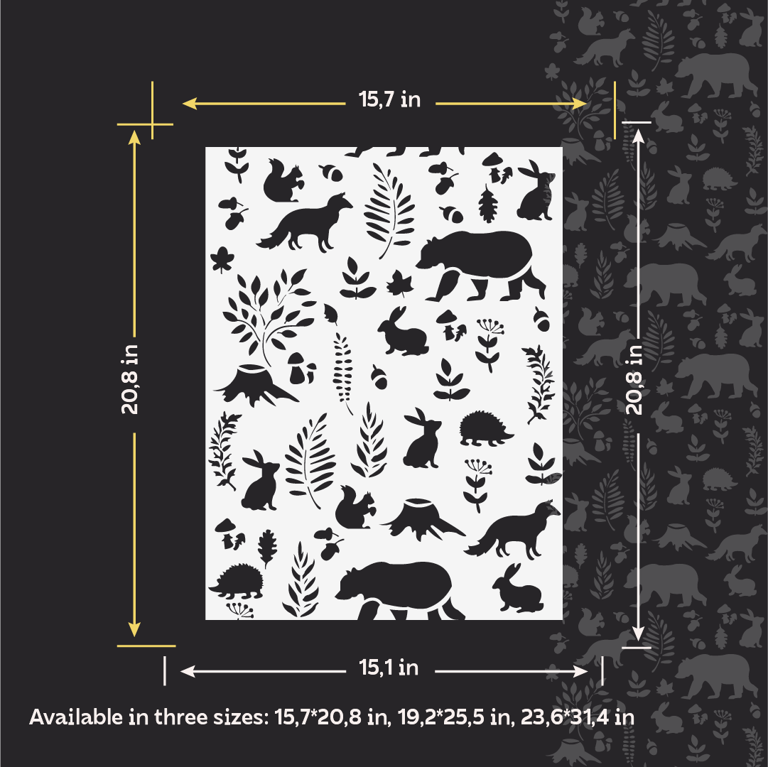 Forest-themed wall decor — creating a magical nursery atmosphere with DFA 0.3–1 mm (Е00092)