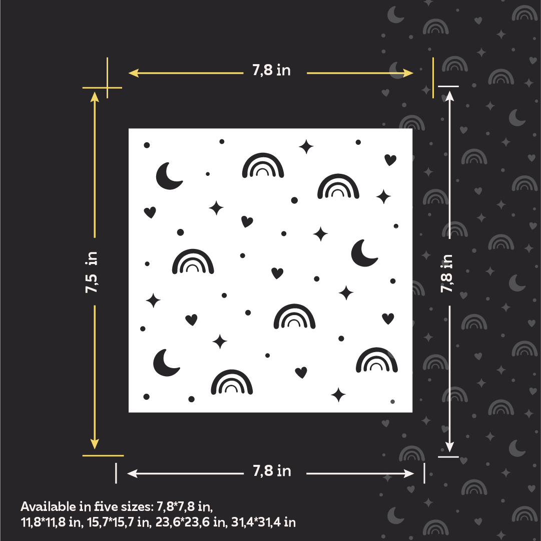 A moon on the walls – a magical atmosphere for a child's room with DFA 0.3–1 mm (E00100)