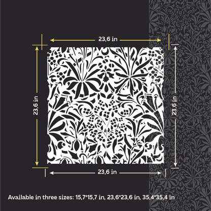 DFA Reusable Stencil "Nature" for Plaster and Paint 0.3–1 mm – William Morris Collection (P00189)