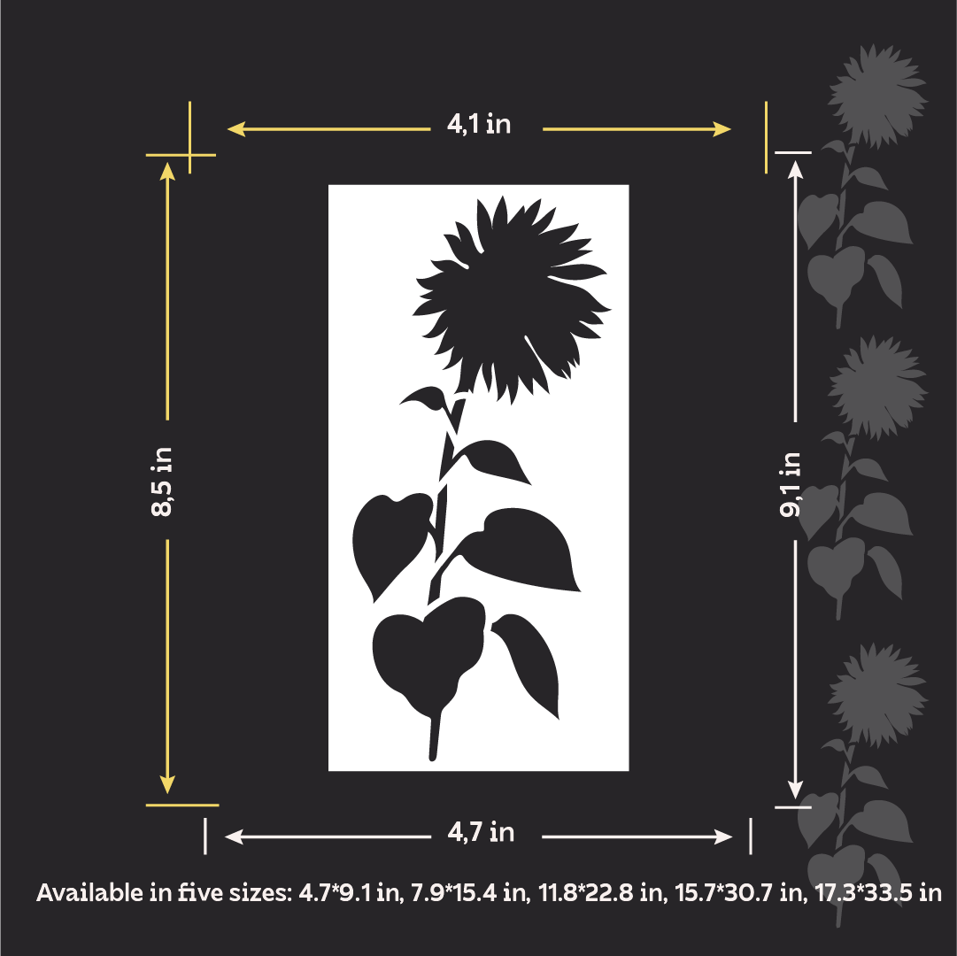 DFA "Flower" Stencil for Decoupage on Interior Decor Items (P00204)