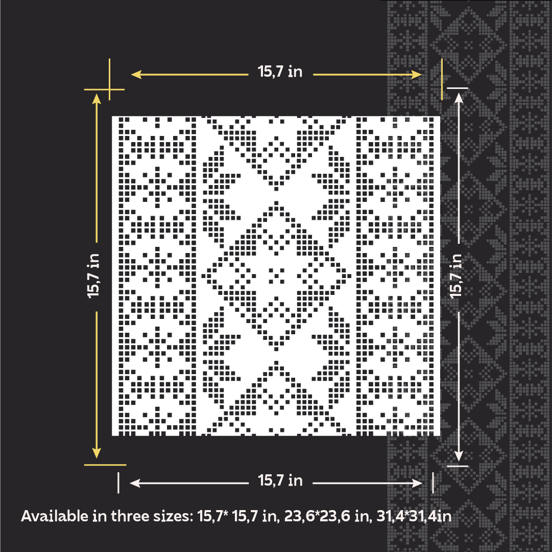 Stylish Ukrainian ornament easily with DFA Vyshyvanka stencil 0.3-1 mm (Z00091)