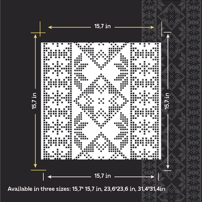 Stylish Ukrainian ornament easily with DFA Vyshyvanka stencil 0.3-1 mm (Z00091)