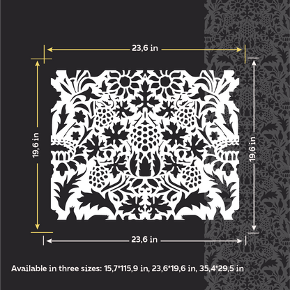 DFA Reusable Stencil "Nature" for Plaster and Paint 0.3–1 mm – William Morris Collection (P00191)
