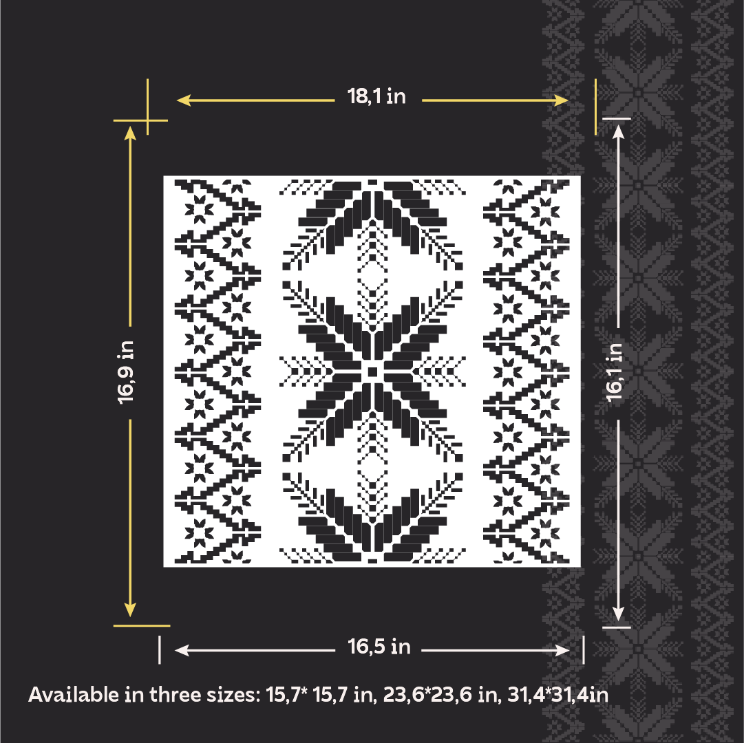 Stylish Ukrainian ornament easily with DFA Vyshyvanka stencil 0.3-1 mm (Z00092)