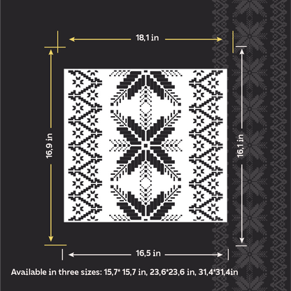 Stylish Ukrainian ornament easily with DFA Vyshyvanka stencil 0.3-1 mm (Z00092)
