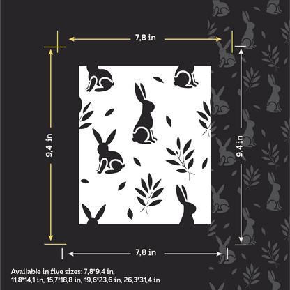 Rabbits on the walls – a magical atmosphere for a child's room with DFA 0.3–1 mm (E00097)
