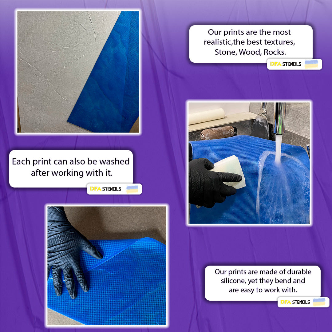 Silicone impression for decoration Ceramogranit 1 (blue) W00006