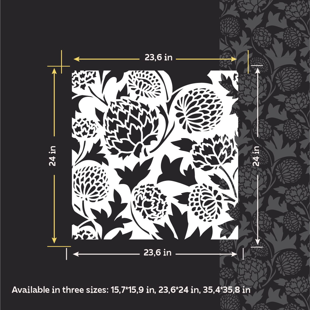 DFA Reusable Stencil "Nature" for Plaster and Paint 0.3–1 mm – William Morris Collection (P00190)