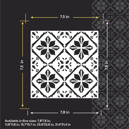 Square Patterns for Vibrant Interiors: DFA 0.3–1 mm Decorative Stencil (K00137)