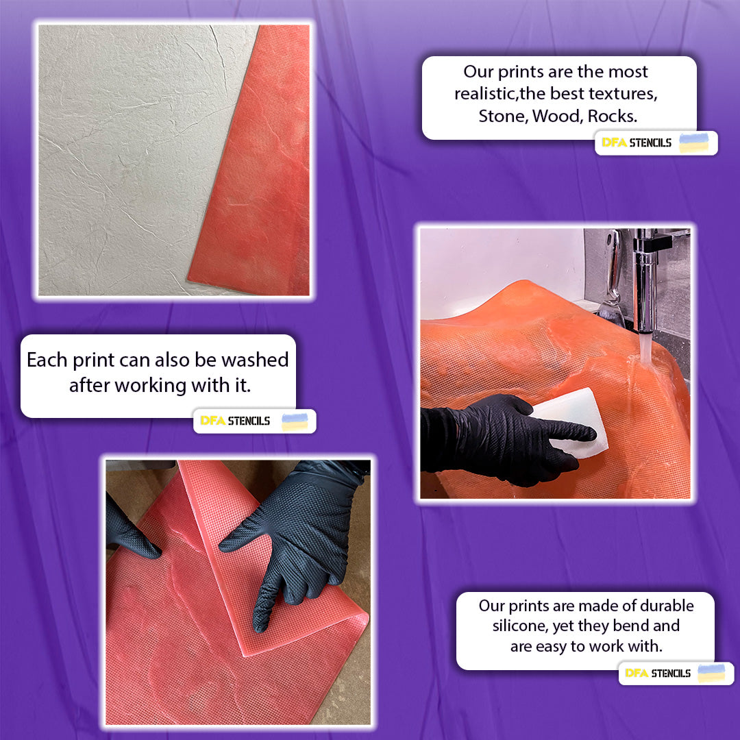Silicone impression for decoration Ceramogranit 3 (red) W00008