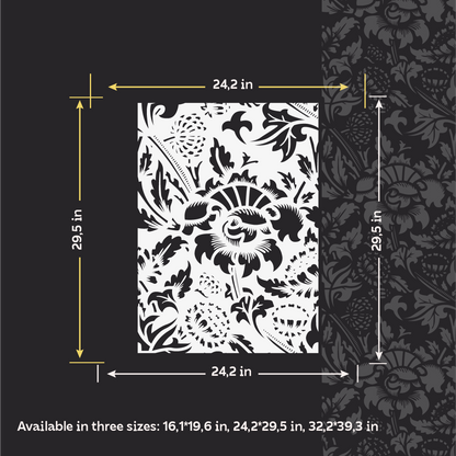 DFA Reusable Stencil "Nature" for Plaster and Paint 0.3–1 mm – William Morris Collection (P00184)