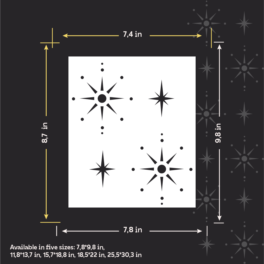 Stars on the walls – a magical atmosphere for a child's room with DFA 0.3–1 mm (E00098)