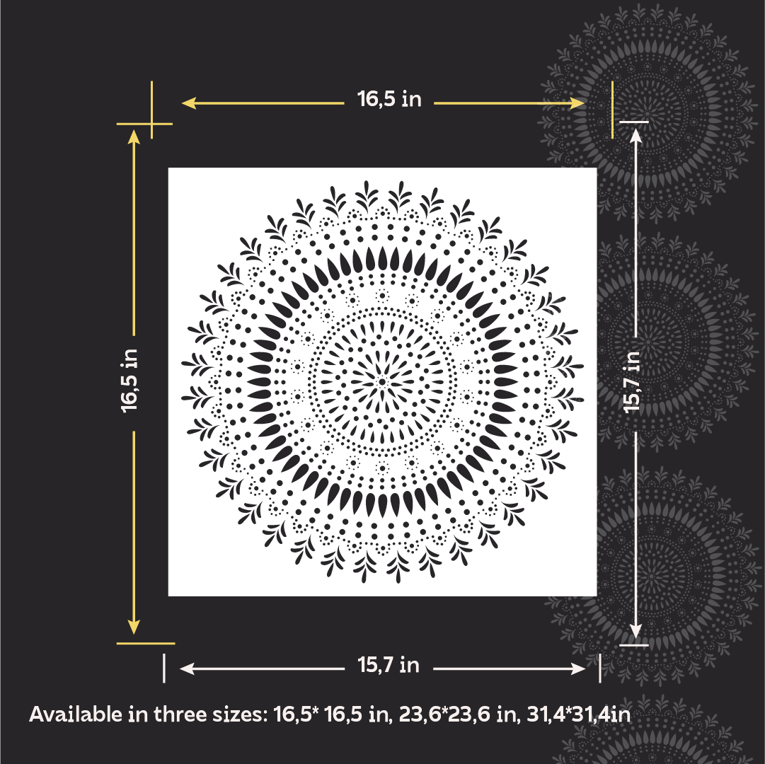 Elegant decorative accent – DFA stencil Round pattern 0.3-1 mm (C00153)