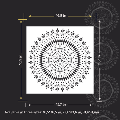 Elegant decorative accent – DFA stencil Round pattern 0.3-1 mm (C00153)
