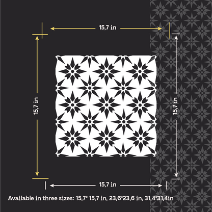 Create modern designs easily with the DFA Geometric Pattern 0.3-1 mm stencil (G00165)