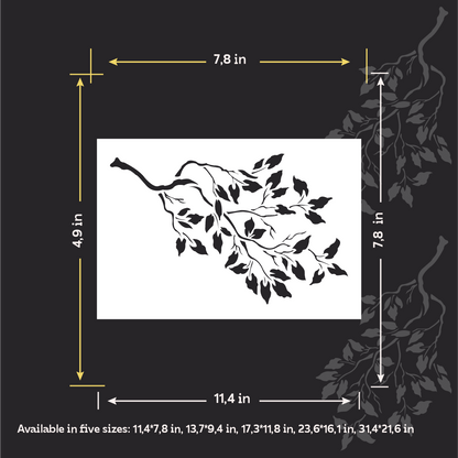 DFA Reusable Stencil "Nature" for Plaster and Paint 0.3–1 mm (P00197)