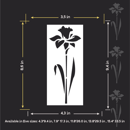 DFA "Flower" Stencil for Decoupage on Interior Decor Items (P00202)