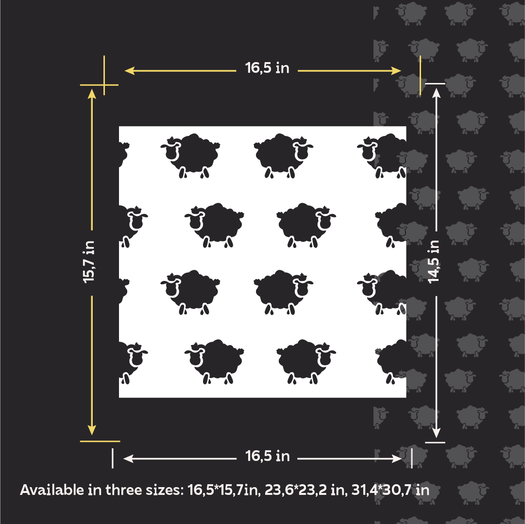 "Sheep" Wall Mural — a magical nursery atmosphere with DFA 0.3–1 mm (E00093)