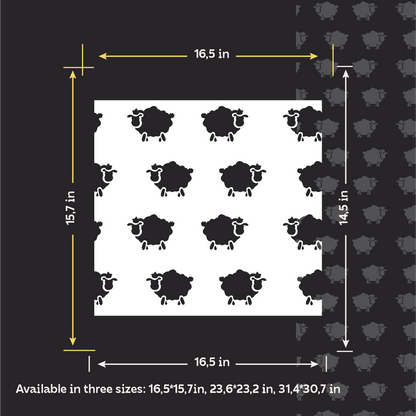 "Sheep" Wall Mural — a magical nursery atmosphere with DFA 0.3–1 mm (E00093)