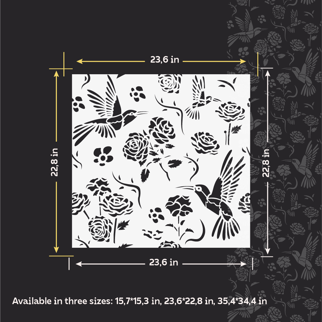 DFA Reusable Stencil "Nature" for Plaster and Paint 0.3–1 mm – William Morris Collection (P00183)
