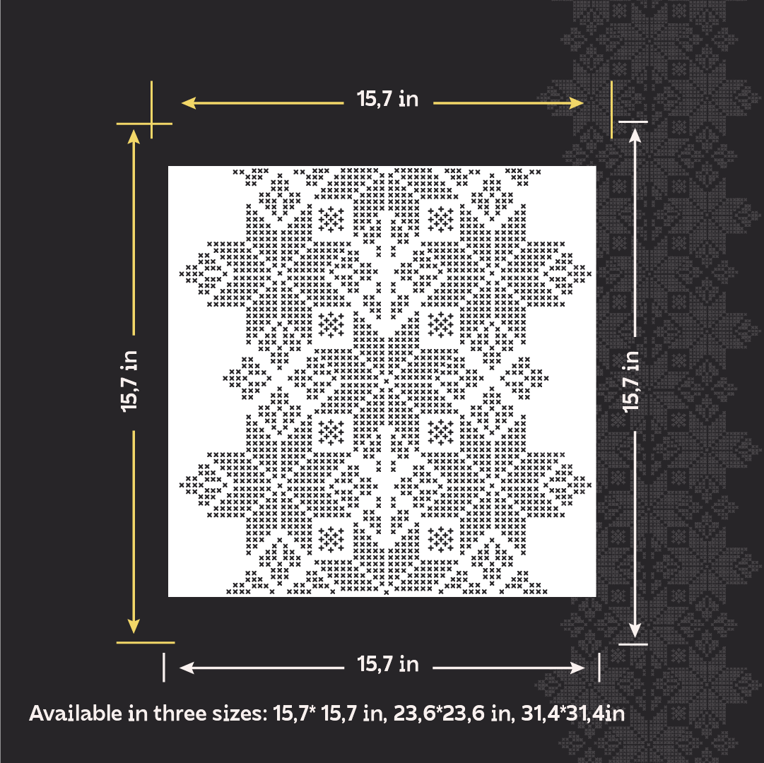 Stylish Ukrainian ornament easily with DFA Vyshyvanka stencil 0.3-1 mm (Z00090)