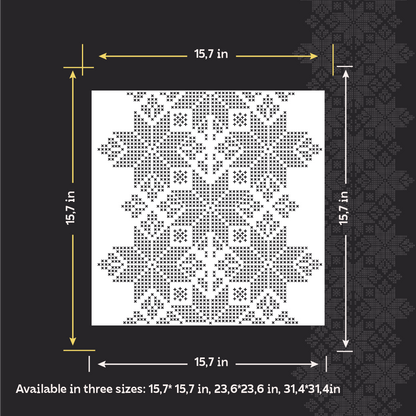 Stylish Ukrainian ornament easily with DFA Vyshyvanka stencil 0.3-1 mm (Z00090)