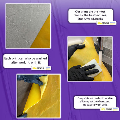 Silicone impression for decoration Ceramogranit 2 (yellow) W00007
