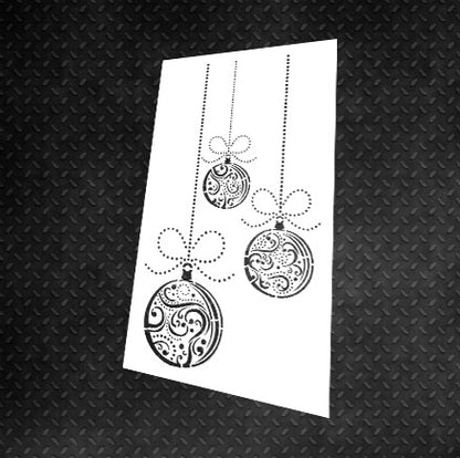 Reusable DFA stencil for plaster and paint 0.3-1mm Christmas tree balls (E00024)