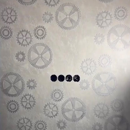 Gears on the walls - a stylish accent with a stencil DFA Loft 0.3-1 mm (L00011-d)