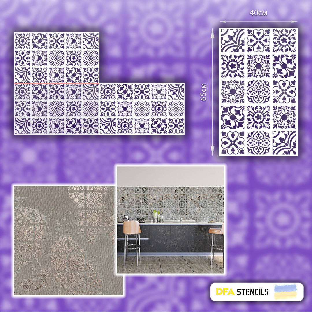 Stencil DFA Square pattern, for plaster and paint 0.3-1mm (K00076)