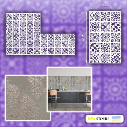 Stencil DFA Square pattern, for plaster and paint 0.3-1mm (K00076)