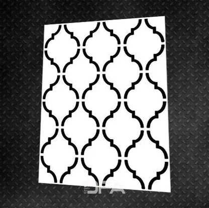 Oriental motifs in a modern interior with a stencil DFA 0.3-1 mm (V00027)