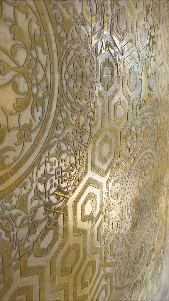 Wall decor stencils DFA (Geometry 25 + Round 14) set for plaster and paint 0.3-1 mm (N00139)