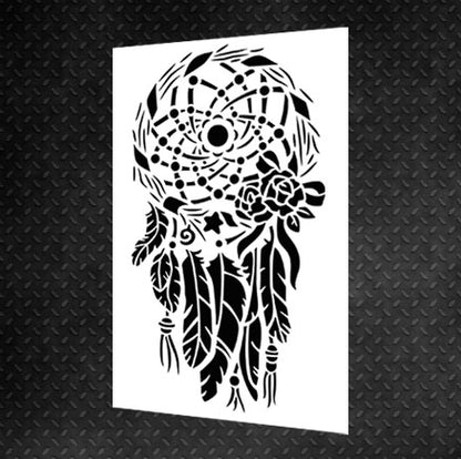 Stencil DFA reusable Round pattern 58 Dream catcher 1 for plaster and paint 0.3-1mm (C00058)