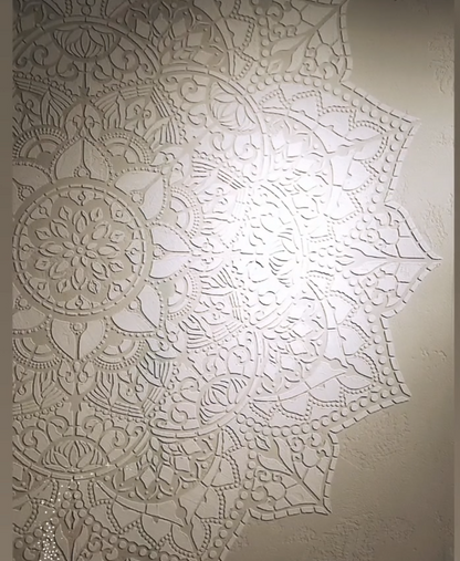 Stencil DFA reusable Round pattern 51 Mandala for plaster and paint 0.3-1mm (С00051)