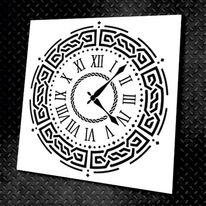 Stencil DFA for decoration Round pattern 42 Clock 4 for plaster and paint 0.3-1mm (С00042)