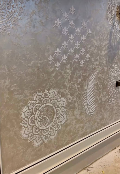 Create balance and style with DFA Yin Yang Wall Decor Stencil 0.3-1mm (C00050)