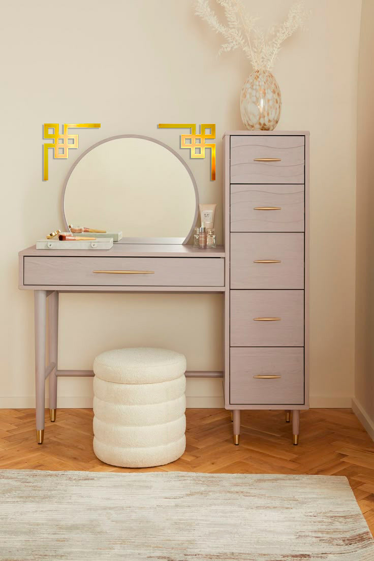 Create a unique interior with DFA Mirror Decor Corner Pattern 2pcs/4pcs (YA00036)
