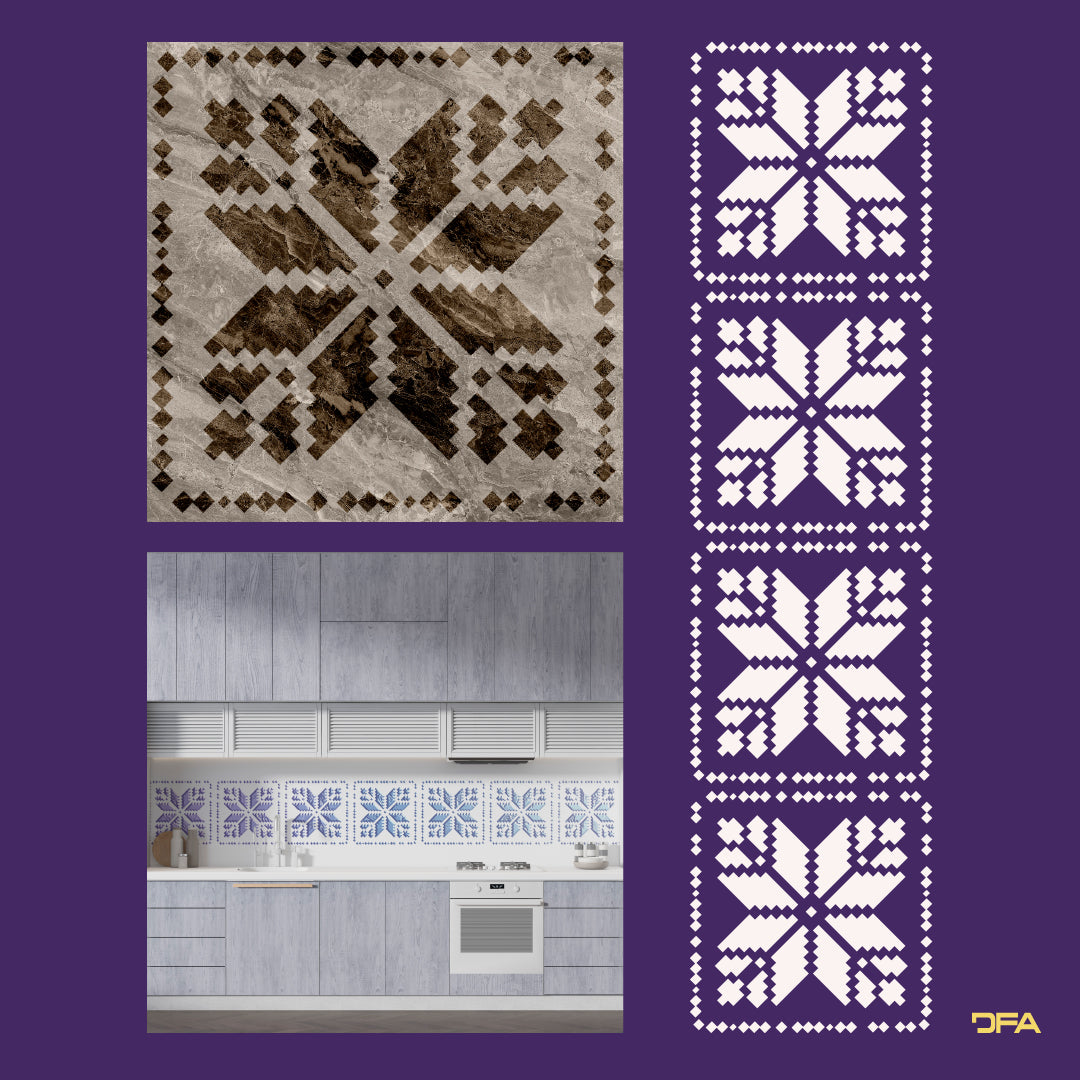 Stencil DFA Embroidery for plaster and paint 0.3-1mm (Z00064)