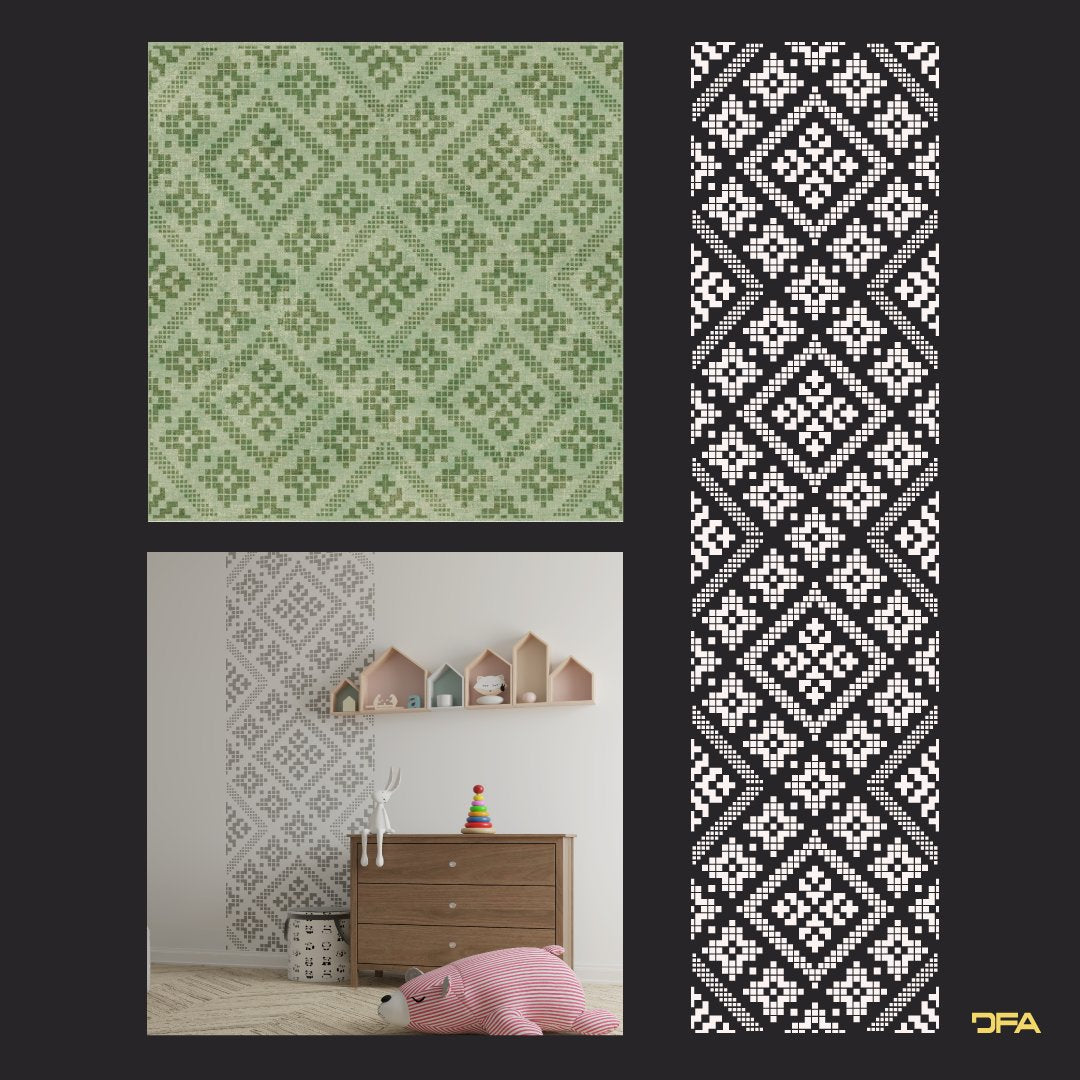 Stencil DFA Embroidery for plaster and paint 0.3-1mm (Z00044)