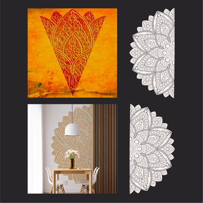 Create a unique design with the DFA Mandala stencil for plaster and paint 0.3-1 mm (С00136)