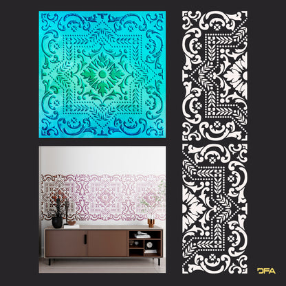 Stencil DFA Square pattern, for plaster and paint 0.3-1mm (K00106)