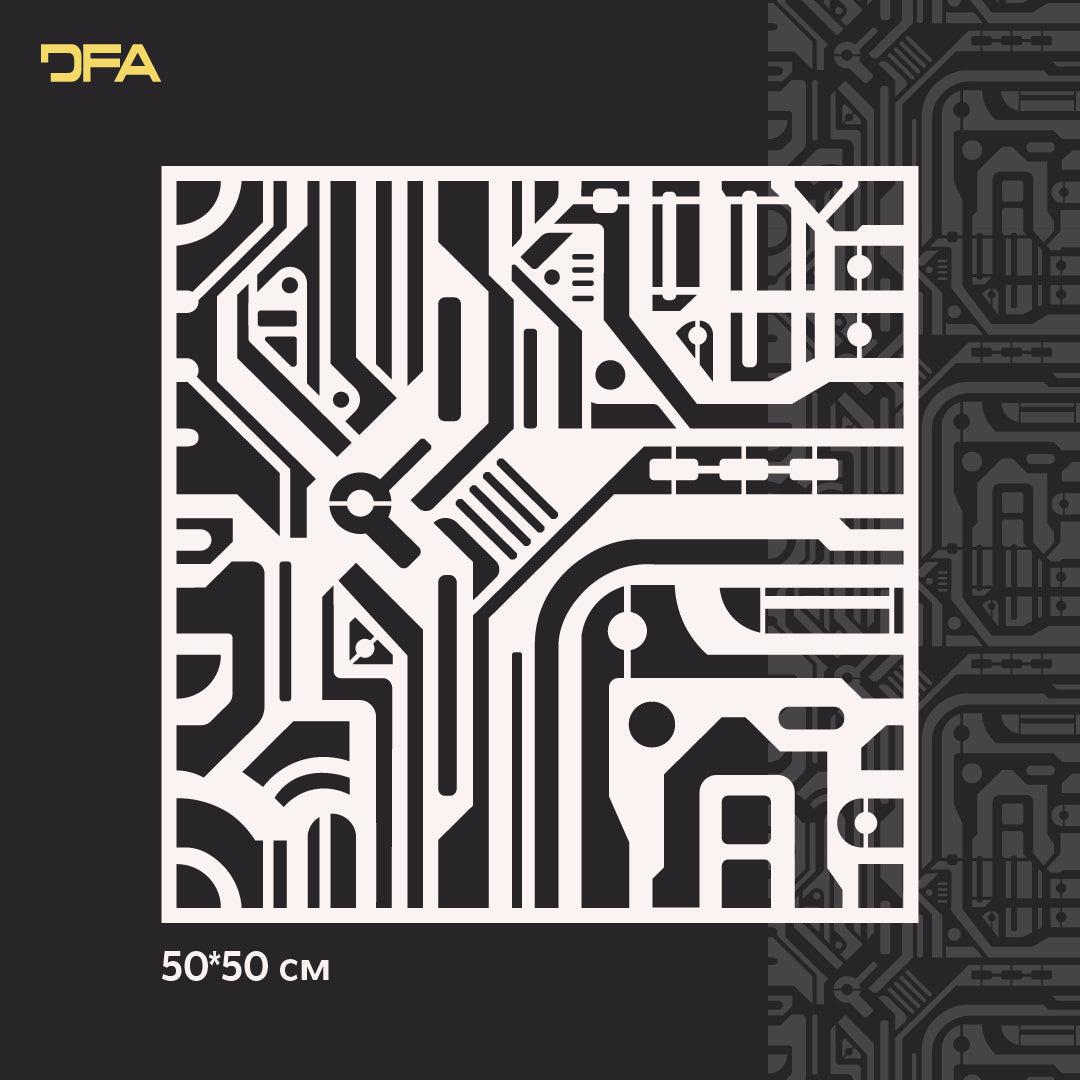 Reusable stencil DFA for decorative plaster Loft 23 (L00029)