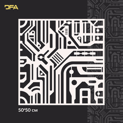 Reusable stencil DFA for decorative plaster Loft 23 (L00029)