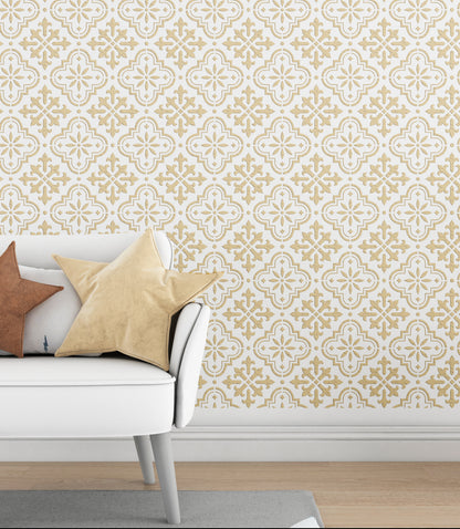 Reusable stencil DFA for decorative plaster and paint Oriental pattern 0.3-1mm (V00060)