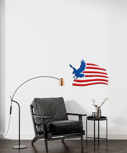 Stencil DFA Eagle flag for plaster and paint 0.3-1mm (X00102)
