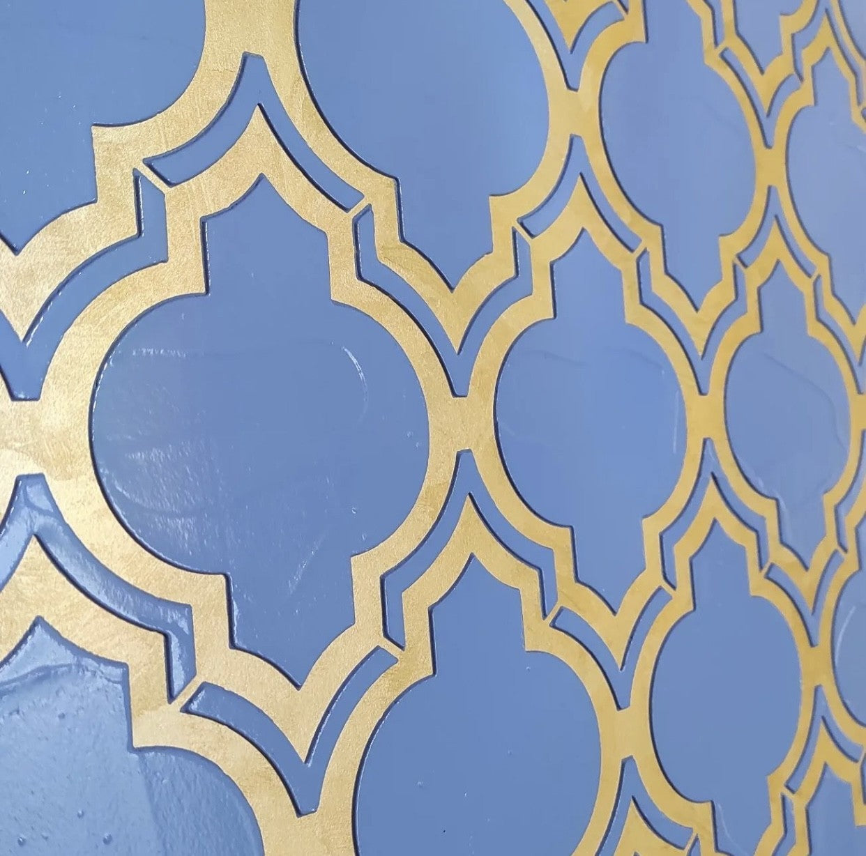 Reusable stencil DFA for decorative plaster and paint Oriental pattern 0.3-1mm (V00003)