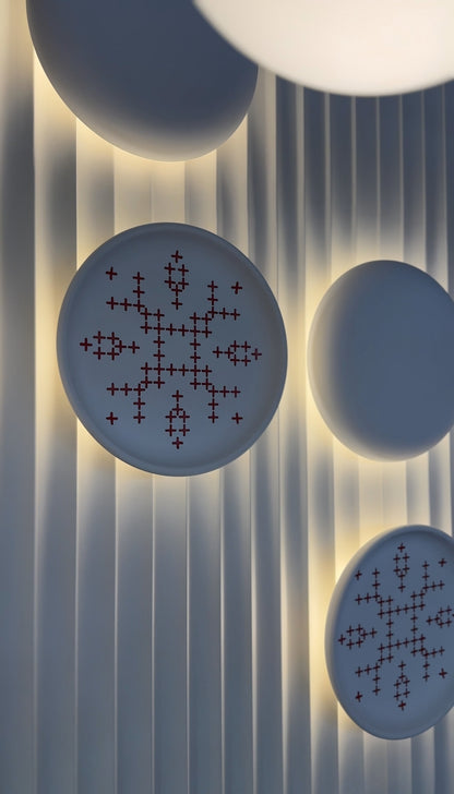 Ukrainian style in the interior: stencil DFA Vyshyvanka cross pattern 0.3-1 mm (Z00074)
